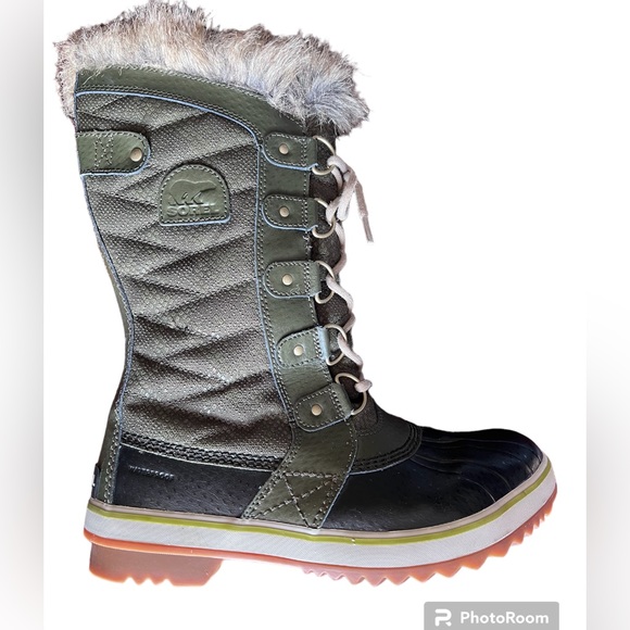 SOREL Women's TOFINO II Waterproof Snow Boots Peatmoss/Black NL2333-213 SIZE 8 - Picture 10 of 14